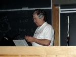 Alan Kay preopares for his talk