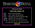I scored 105 or 125 on the Tribune News Trivia Quiz